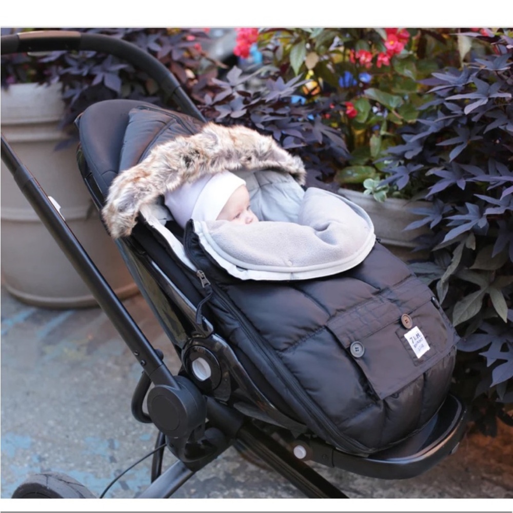 Cozy Black Stroller Footmuff